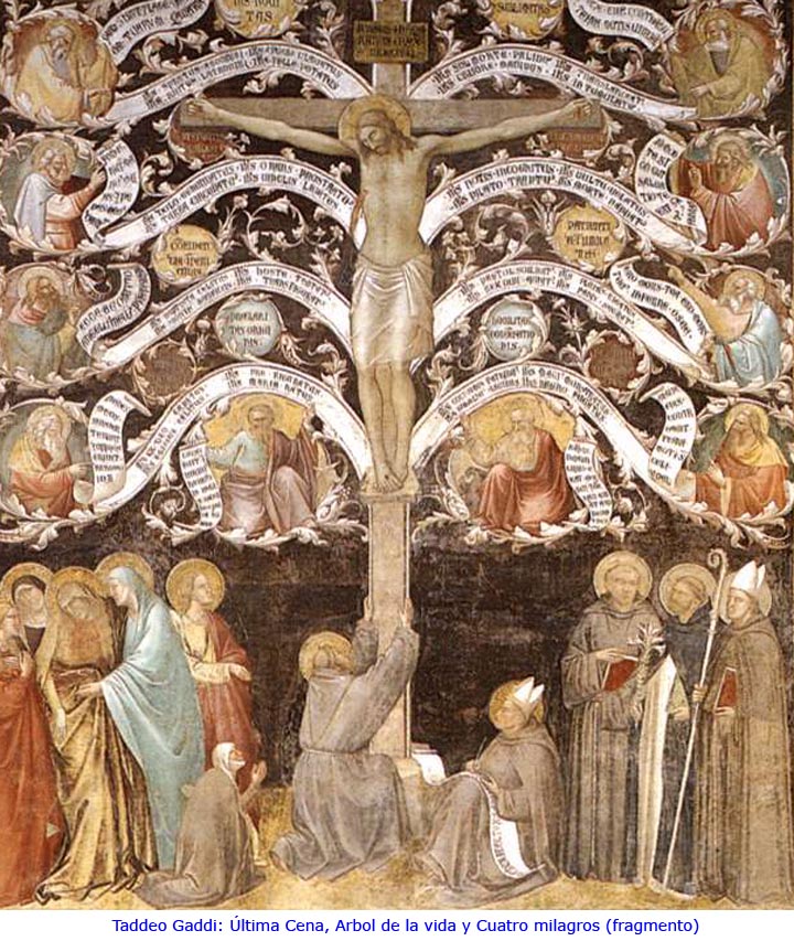 Taddeo Gaddi: Arbol de la vida (fragmento)
