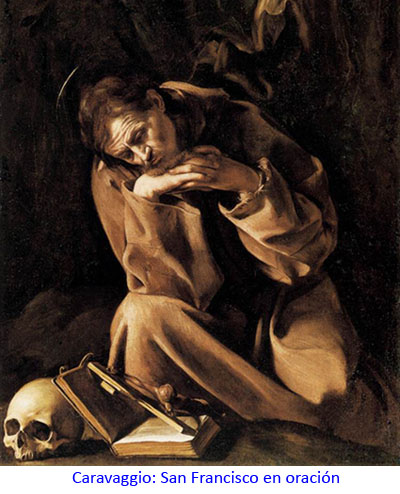 Caravaggio: San Francisco en oración