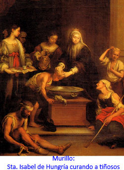Murillo: Sta. Isabel de Hungría curando a tiñosos