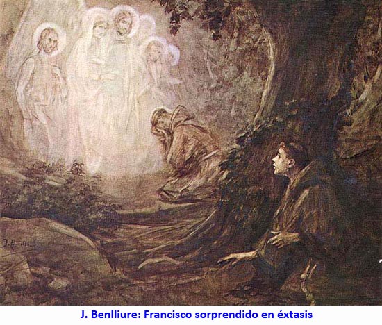 J. Benlliure: Francisco sorprendido en éxtasis