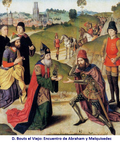 D. Bouts el Viejo: Encuentro de Abraham y Melquisedec