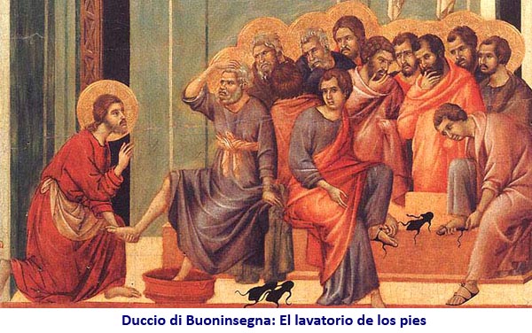 Duccio di Buoninsegna: El lavatorio de los pies
