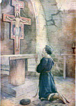 Francisco ante el Crucifijo