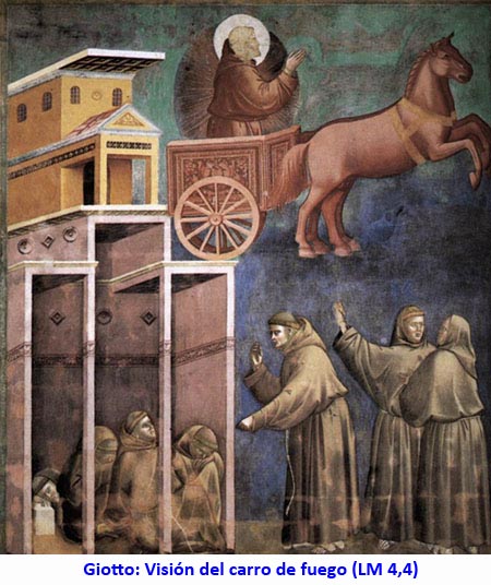 Giotto: Visión del carro de fuego (LM 4,4)