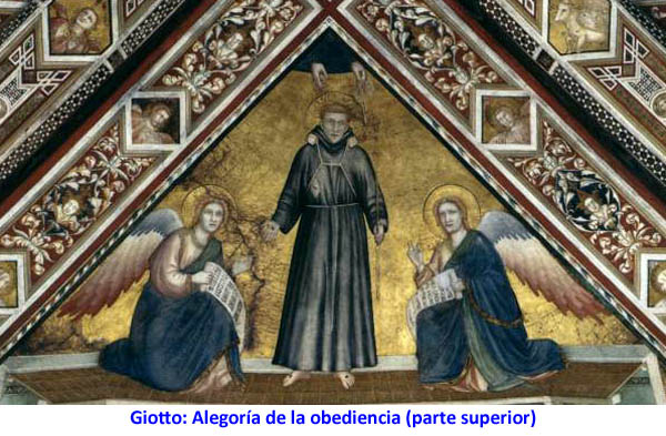 Giotto: Alegoría de la obediencia (parte superior)