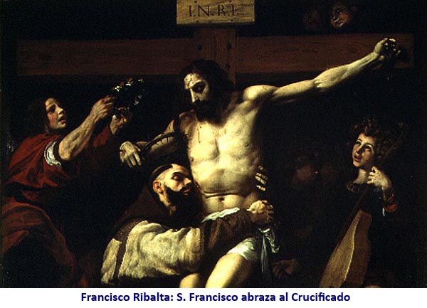 Francisco Ribalta: S. Francisco abraza al Crucificado