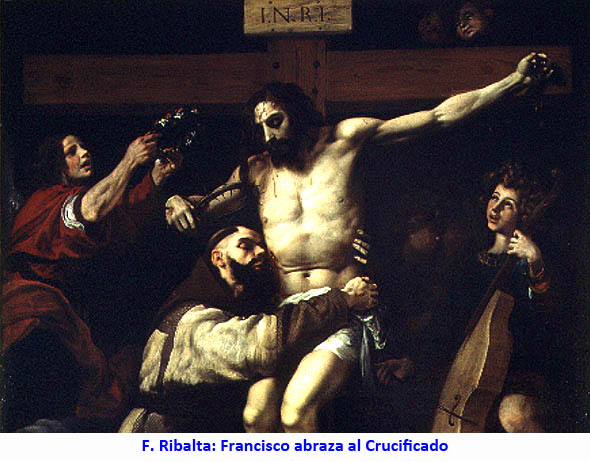 F. Ribalta: Francisco abraza al Crucificado
