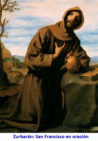Zurbarán: San Francisco en oración