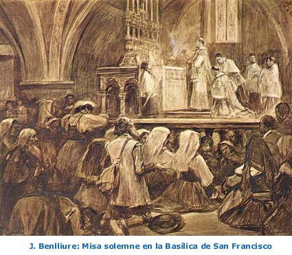 J. Benlliure: Misa en la Basílica de San Francisco
