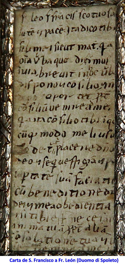 Carta de S. Francisco a Fr. León (Duomo di Spoleto)