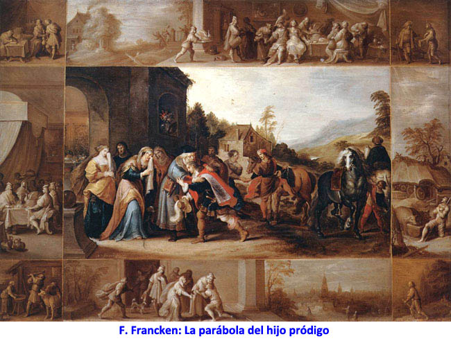 F. Francken: La parábola del hijo pródigo