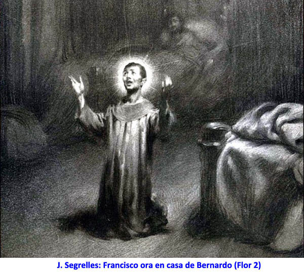 J. Segrelles: Francisco ora en casa de Bernardo (Flor 2)