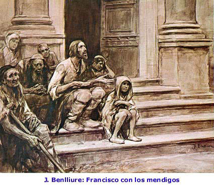 J. Benlliure: Francisco mendigando en Roma