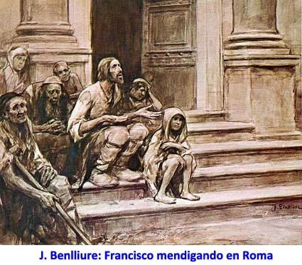 J. Benlliure: Francisco mendigando en Roma