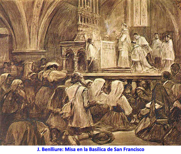 J. Benlliure: Misa en la Basílica de San Francisco