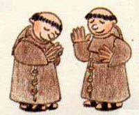 Dibujo franciscano - Bendiciendo