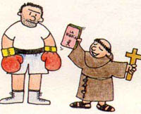 Dibujo franciscano - Boxeador