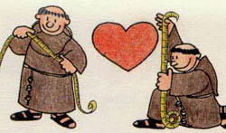 Dibujo franciscano - Corazón midiendo