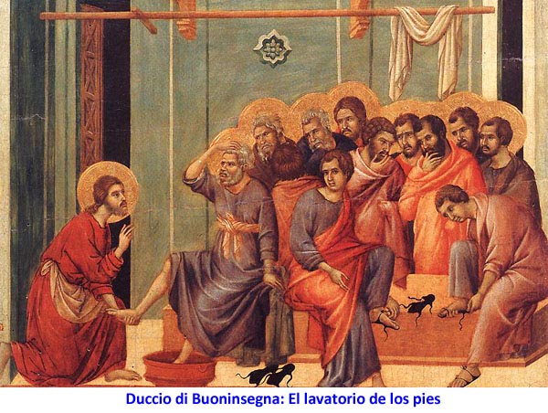 Duccio di Buoninsegna: El lavatorio de los pies