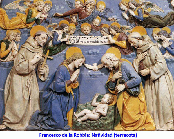 Francesco della Robbia: Natividad (terracota)