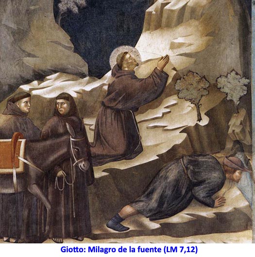 Giotto: Milagro de la fuente (LM 7,12)
