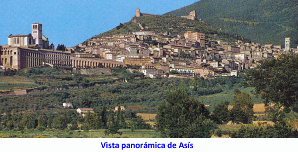 Vista panorámica de Asís