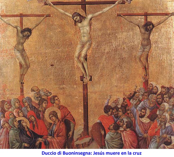 Duccio di Buoninsegna: Jesús muere en la cruz