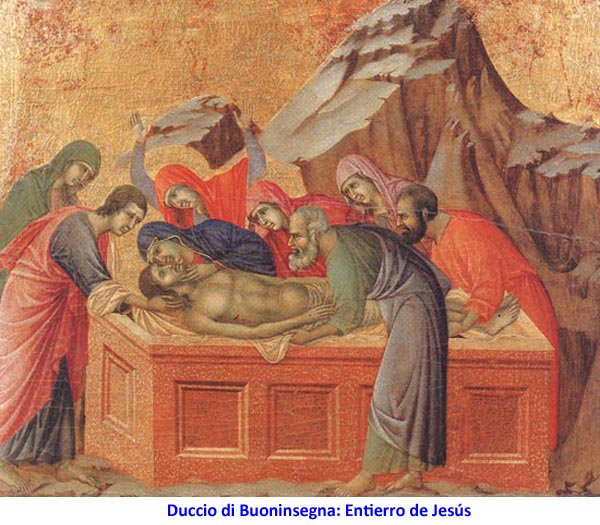 Duccio di Buoninsegna: Entierro de Jesús