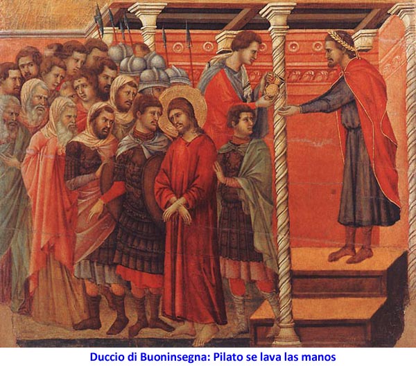 Duccio di Buoninsegna: Pilato se lava las manos