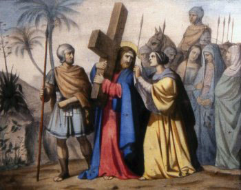 SEXTA ESTACIÓN La Verónica enjuga el rostro de Jesús