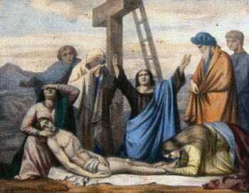 DECIMOTERCERA ESTACIÓN Jesús es bajado de la cruz y entregado a su Madre