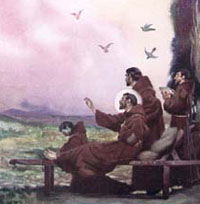 Segrelles, San Francisco bendice Asís.