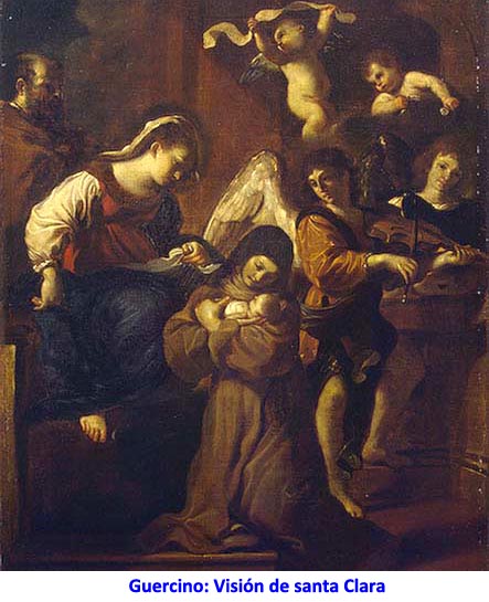 Guercino: Visión de santa Clara