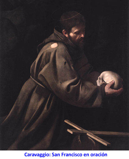 Caravaggio: San Francisco en oración