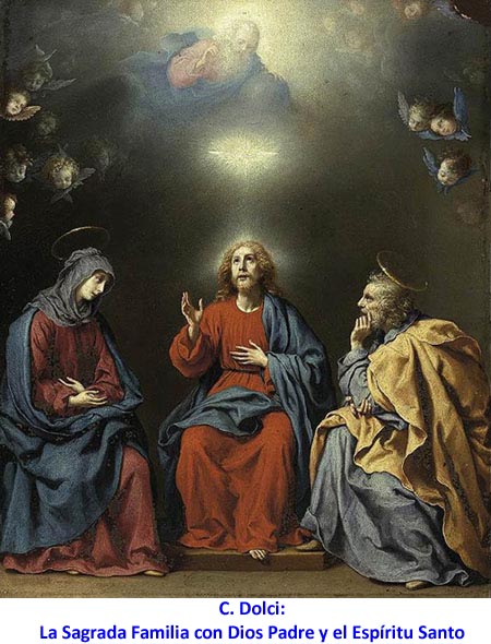 C. Dolci: La Sagrada Familia con Dios Padre y el Espíritu Santo