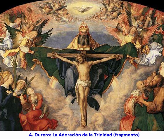 A. Durero: La Adoración de la Trinidad (fragmento)