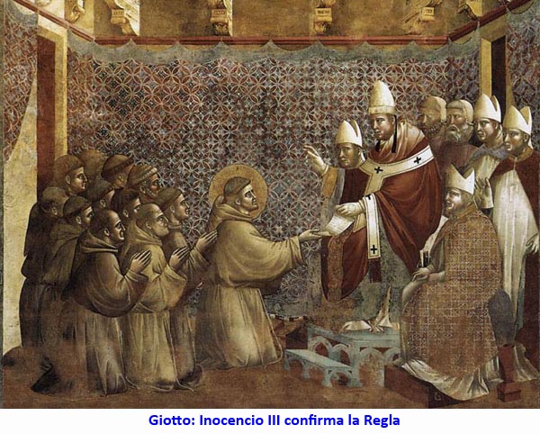 Giotto: Inocencio III confirma la Regla