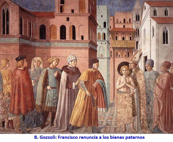 B. Gozzoli: Francisco renuncia a los bienes paternos