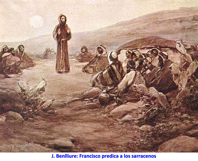 J. Benlliure: Francisco predica a los sarracenos