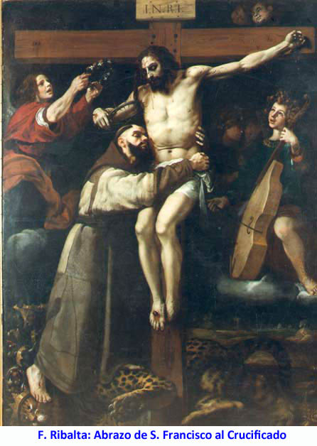 F. Ribalta: Abrazo de S. Francisco al Crucificado